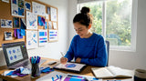 Startup founder designing custom apparel