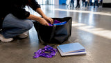 Attendee packing tote bag at trade show