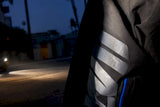 Reflective transfer catching headlights at night