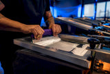 Screen printer applying halftone ink