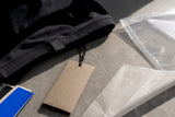 Private label packaging samples arranged in studio