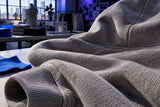 Dense heavyweight fleece and reinforced seam detail