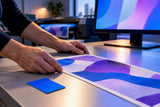 Color proof beside production monitor