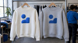 Puff print and embroidery on sweatshirts