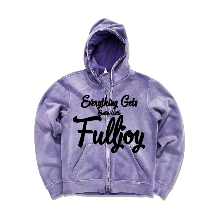 Sudadera con capucha y cremallera completa Frosted Grape