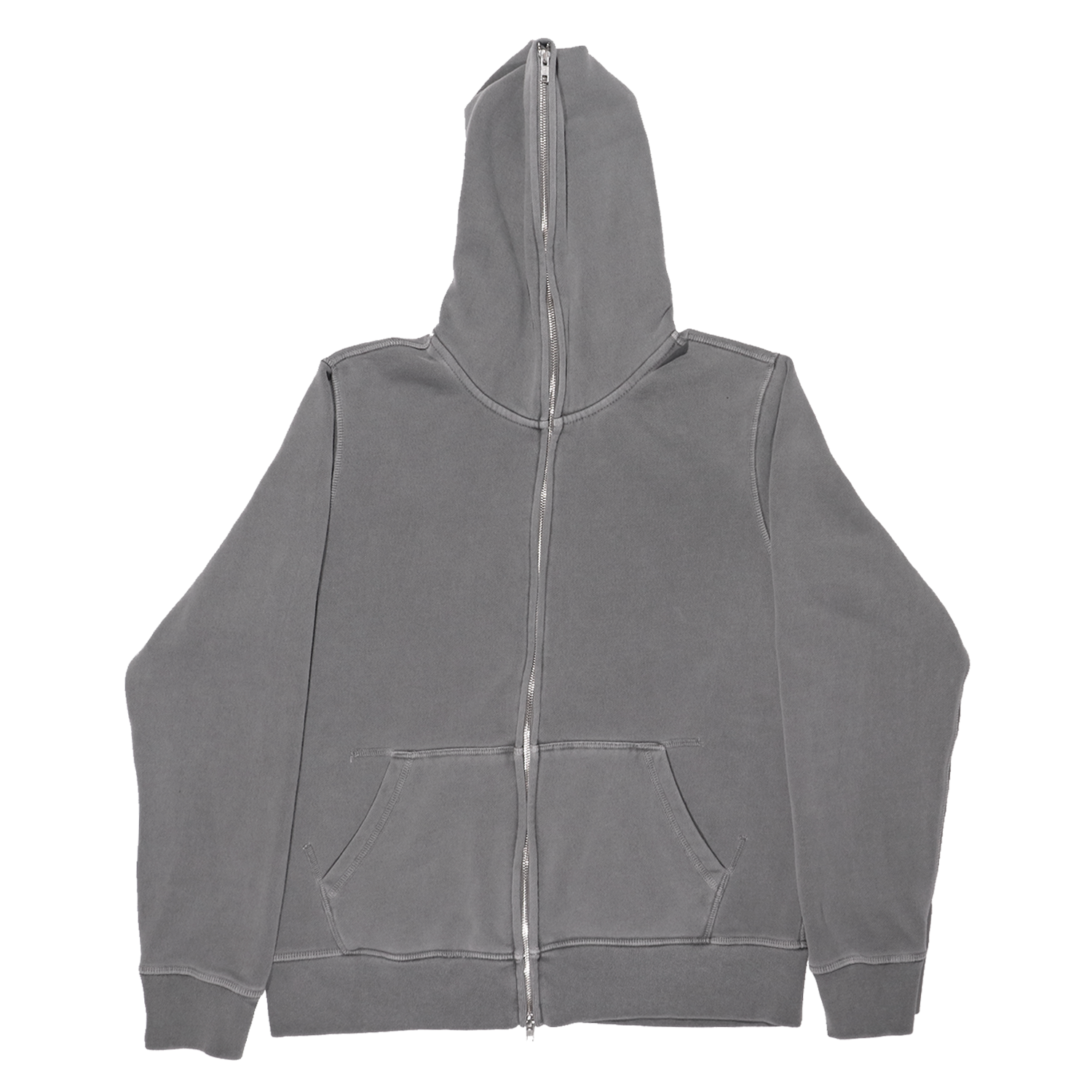 ROCA PIGMENT DYED FULL ZIP BODY BAG HOODIE