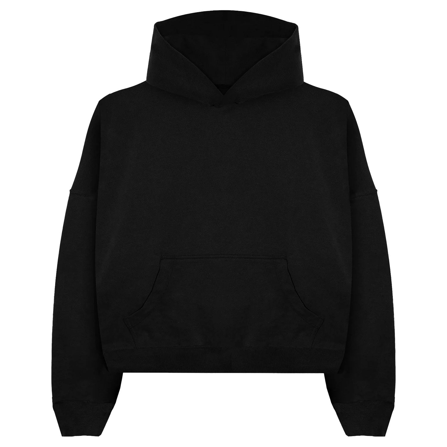 Black Crop Hoodie