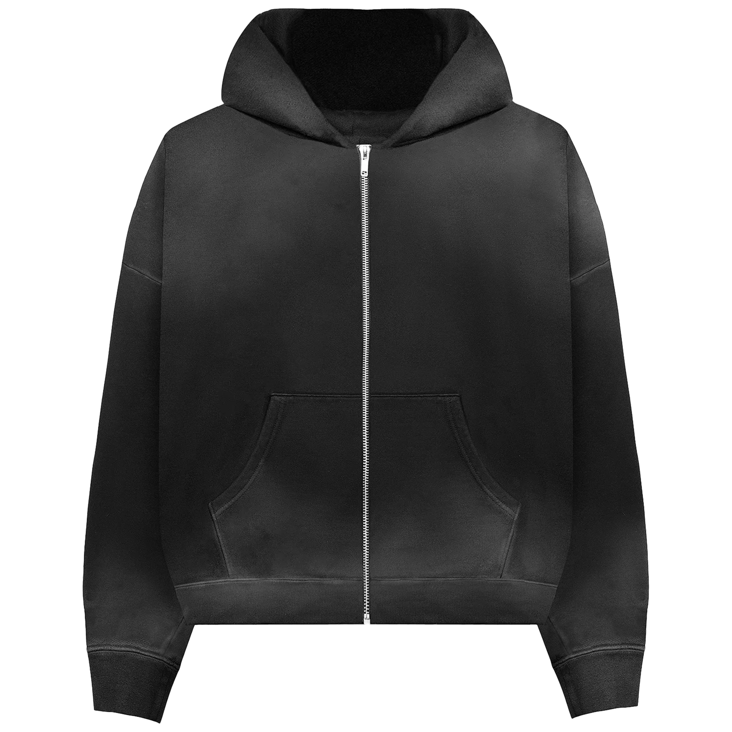 Black Potassium Zipper Hoodie