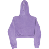 Phantom Purple Full Zip Up Crop Hoodie