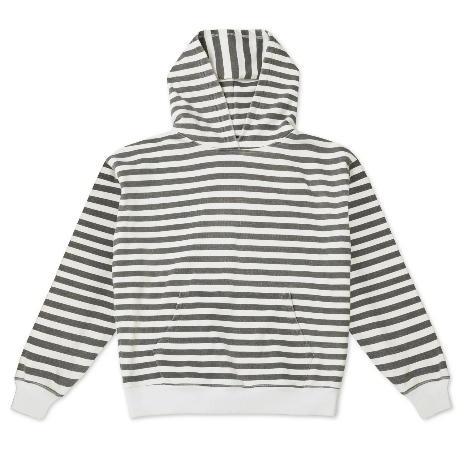Vintage Black & White Stripe Hoodie