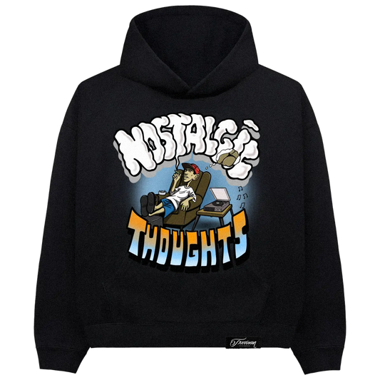 ''Nostalgic Thoughts'' Black Hoodie