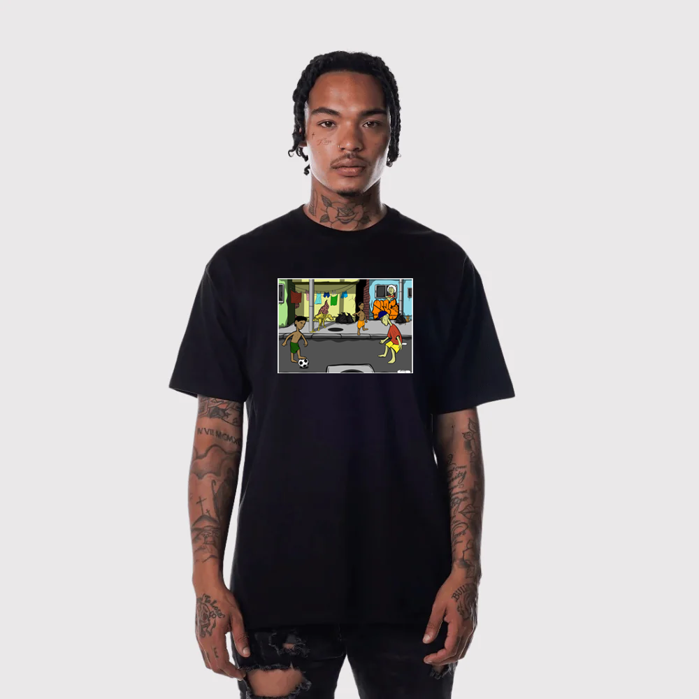 ''SOCCER IN THE HOOD'' Essential Street Shirt