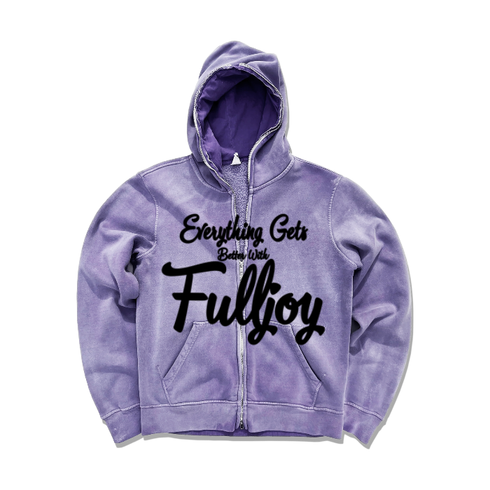 Sudadera con capucha y cremallera completa Frosted Grape