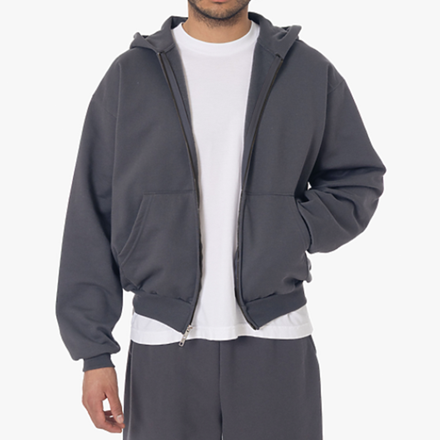 Mid-weight Fleece Waist Length Zip-Up Hoodie – Tekton LA