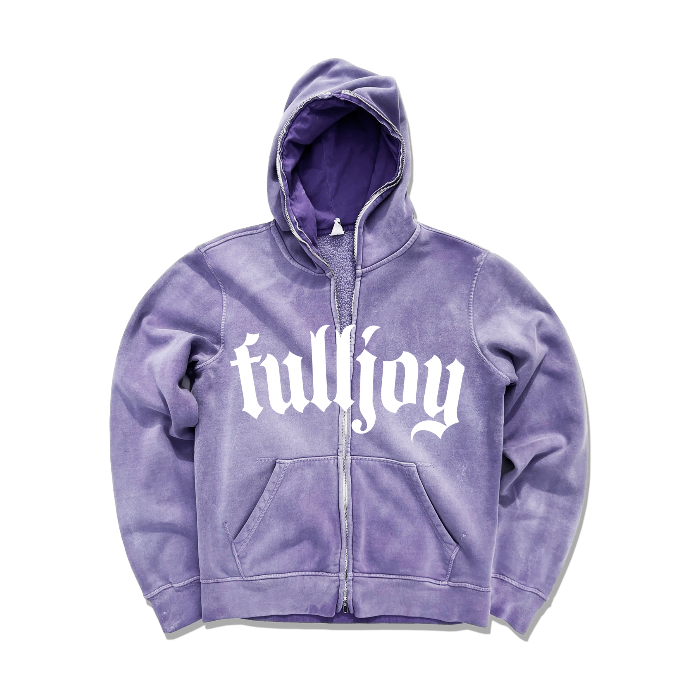 Sudadera con capucha y cremallera completa Frosted Grape