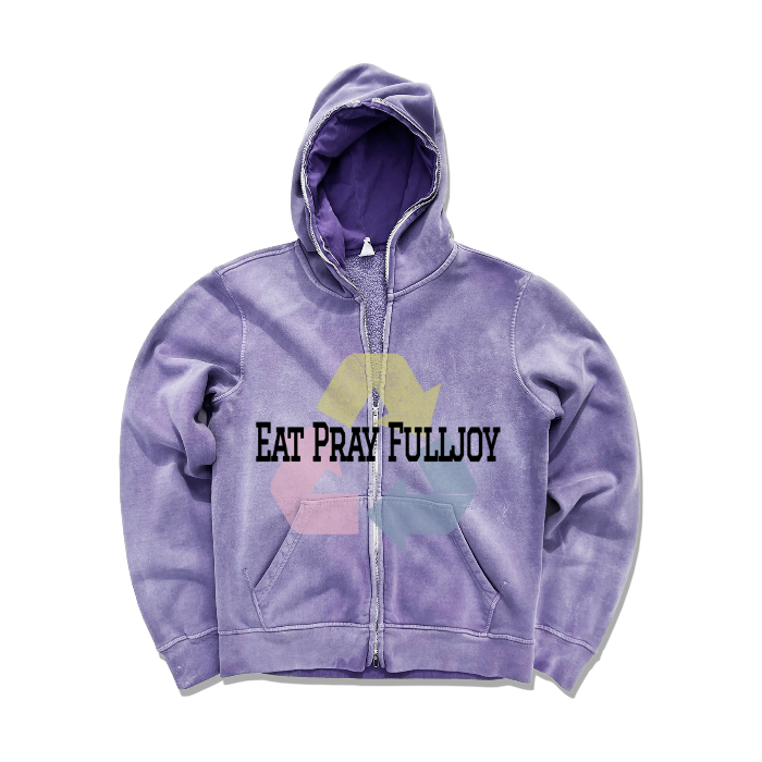 Sudadera con capucha y cremallera completa Frosted Grape