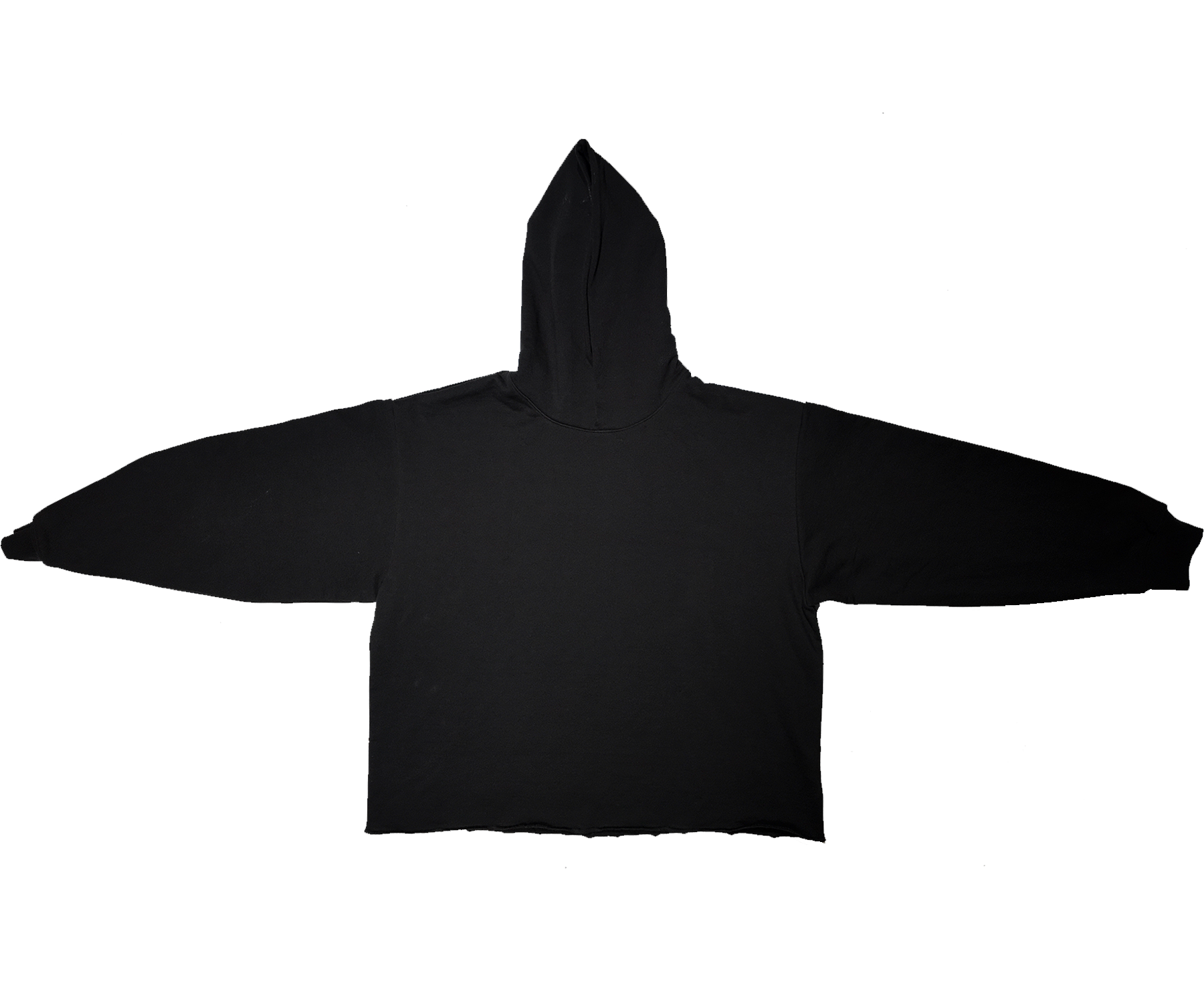 Black Pocketless Seamless Hoodie