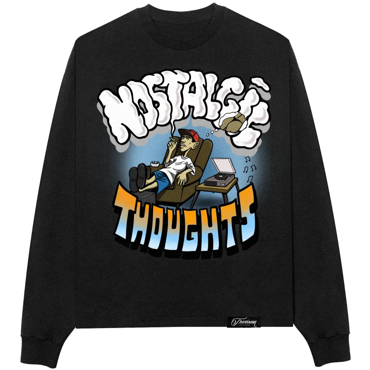 ''Nostalgic Thoughts'' Black Longsleeve