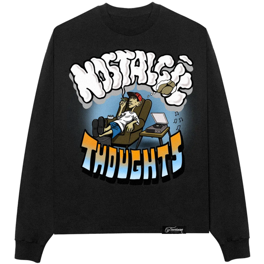 ''Nostalgic Thoughts'' Black Longsleeve