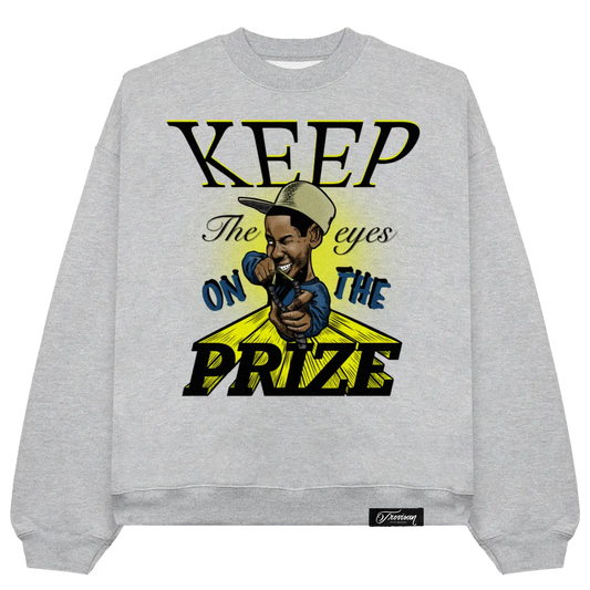 ''Keep The Eyes On The Prize'' Heather Grey Crewneck Sweatshirt