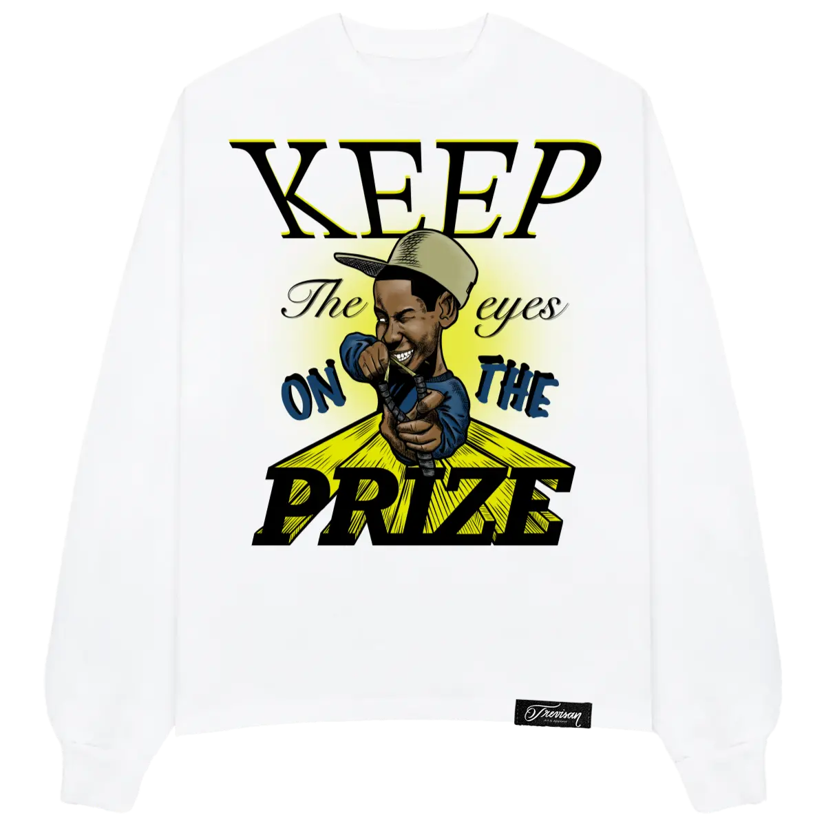 ''Keep The Eyes On The Prize'' White Longsleeve