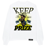 ''Keep The Eyes On The Prize'' White Longsleeve