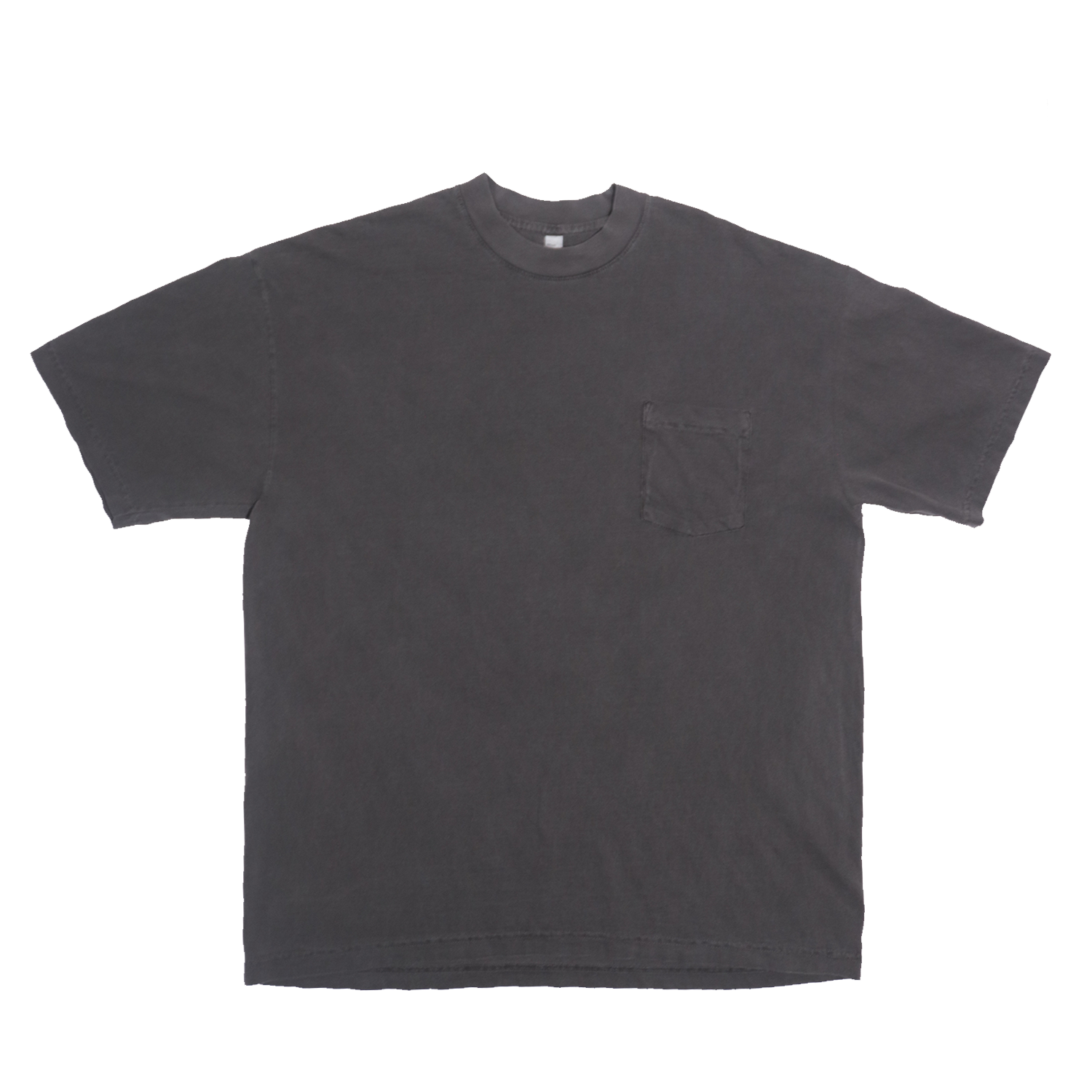 6.5oz La Apparel Garment Dye Crew Neck T-Shirt 2XL / Vintage Black