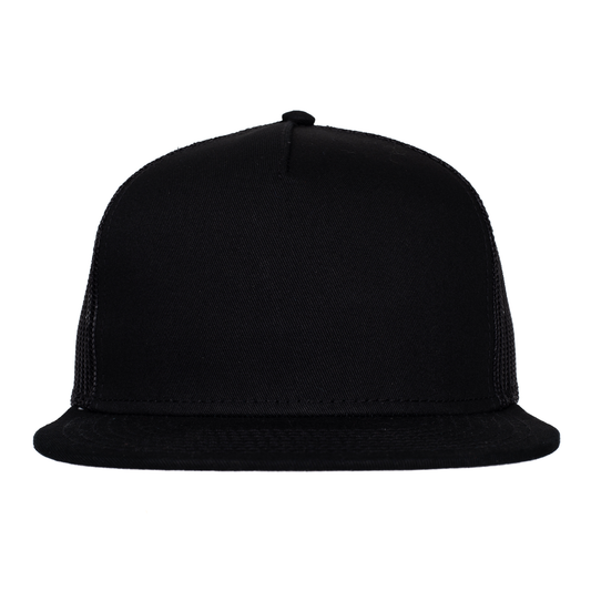 Black OTTO SNAP Flat Panel Mesh Trucker Hat